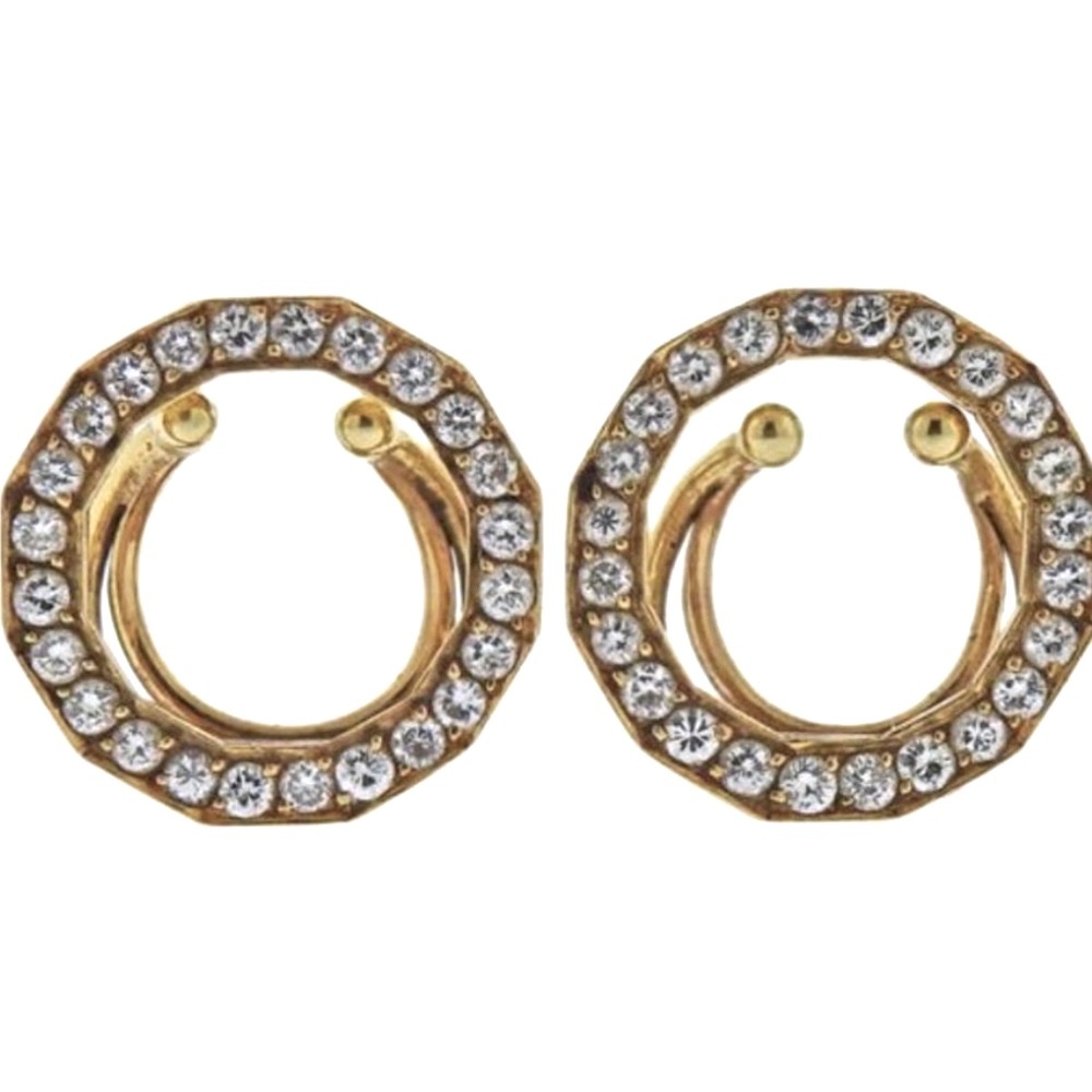 Bvlgari 20K Gold and Diamond Earrings HOST PICK 🌟